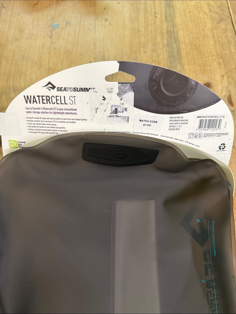 NWT Sea To Summit Watercell ST 10L Camping Hydration Bladder Water Storage Gray - Picture 3 of 3